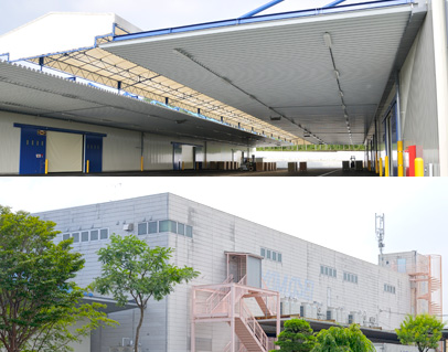 静岡県富士市にある山清倉庫の保管施設